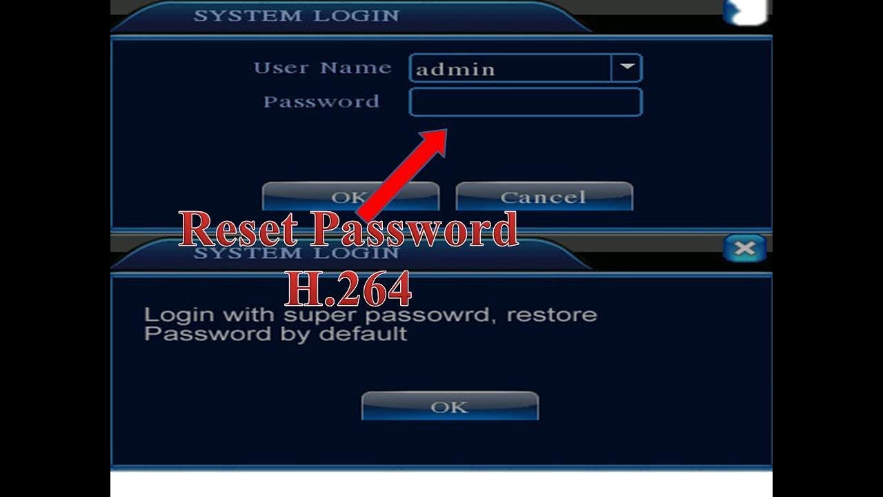 default dvr password list